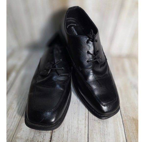 Sonoma Goods For Life Other - Sonoma Boys Black Square Toe Lace Up Dress Shoes Memory Foam  Size 6